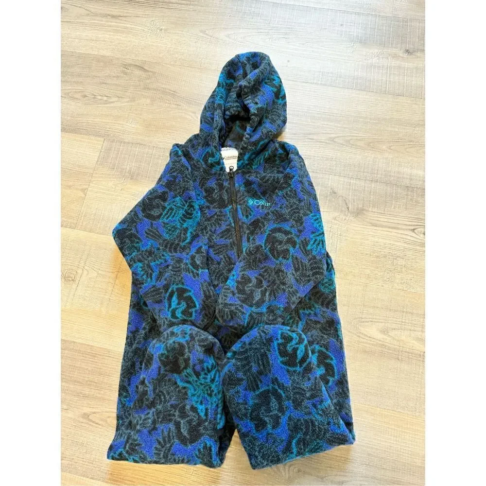 Columbia Blue Hooded Removable Fleece Lining Full Zip Snowsuit Baby Size 24MO